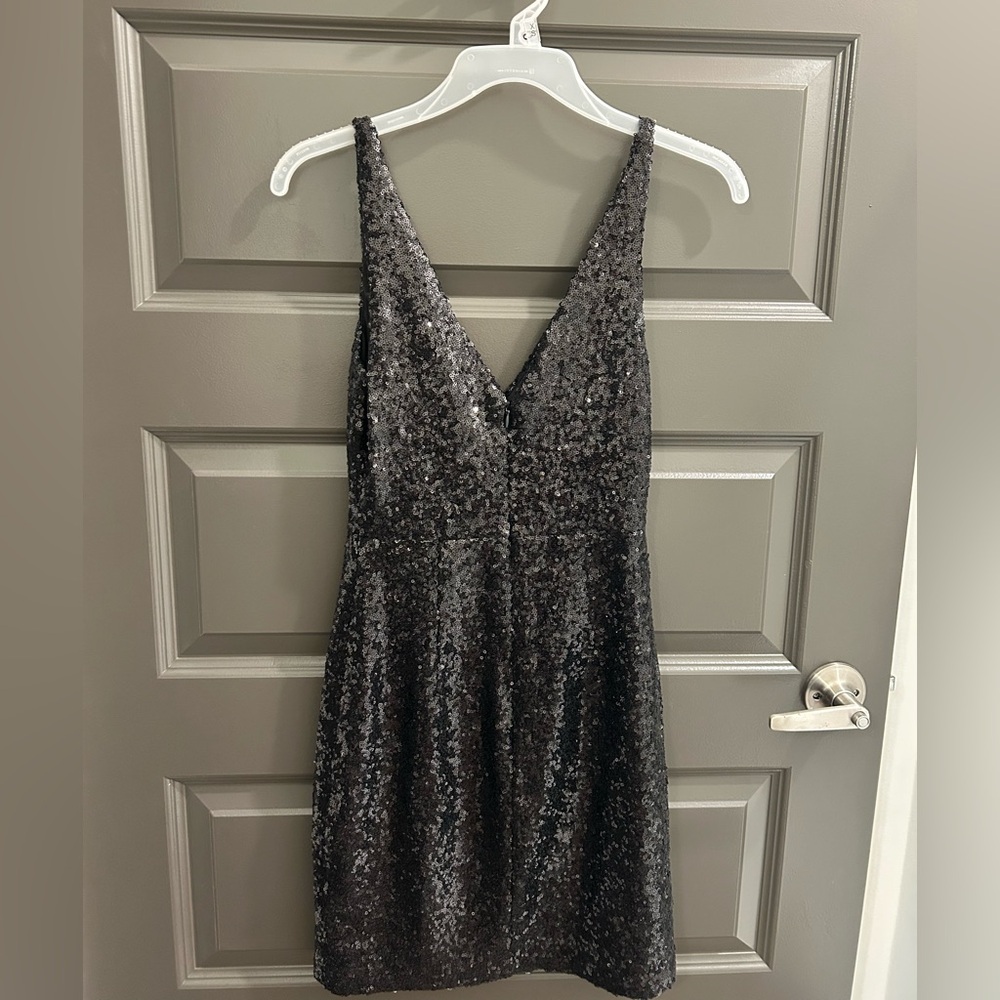 Lulus Black Sequin Mini Dress - Picture 5 of 9